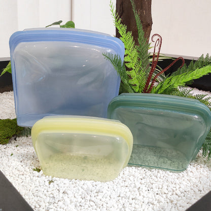 Reusable silicone storage bag