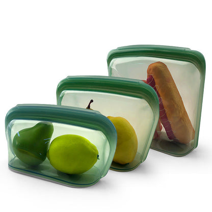 Reusable silicone storage bag