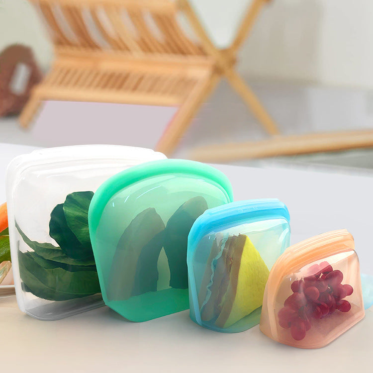Reusable silicone storage bag