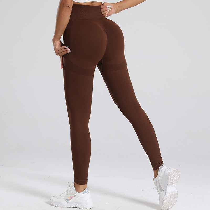 Women’s Leather Look Leggings shown front-on on model — Fifi London Winter collection