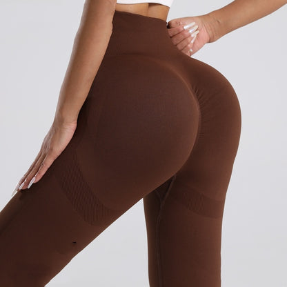Women’s Leather Look Leggings shown front-on on model — Fifi London Winter collection
