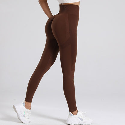 Women’s Leather Look Leggings shown front-on on model — Fifi London Winter collection