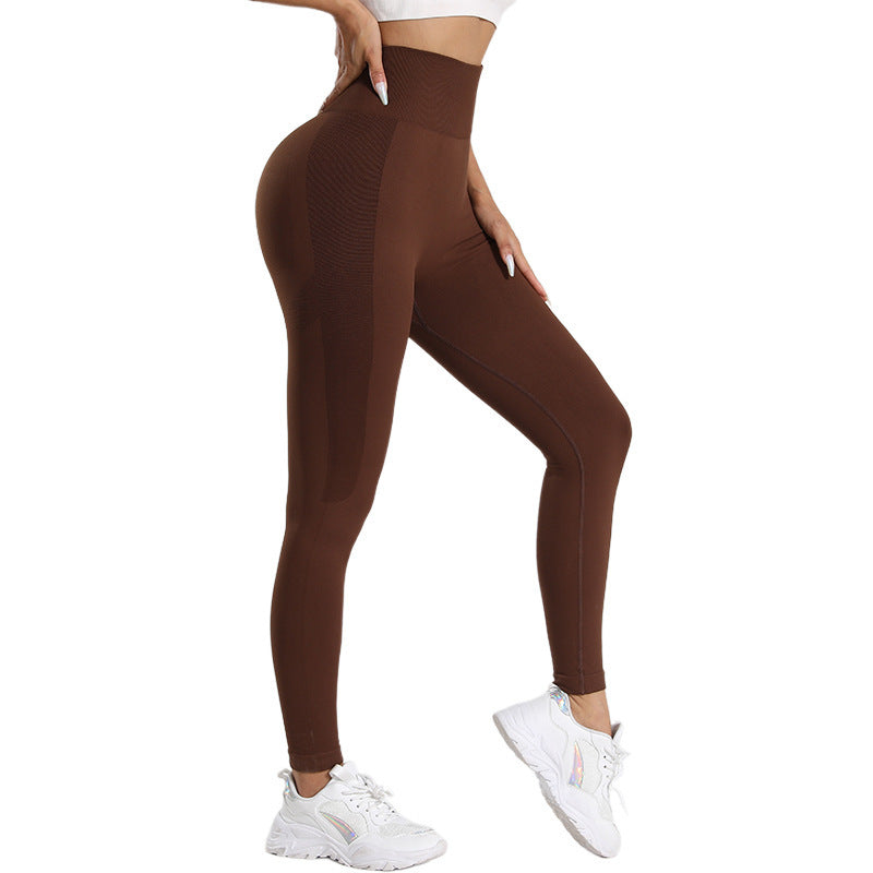 Women’s Leather Look Leggings shown front-on on model — Fifi London Winter collection