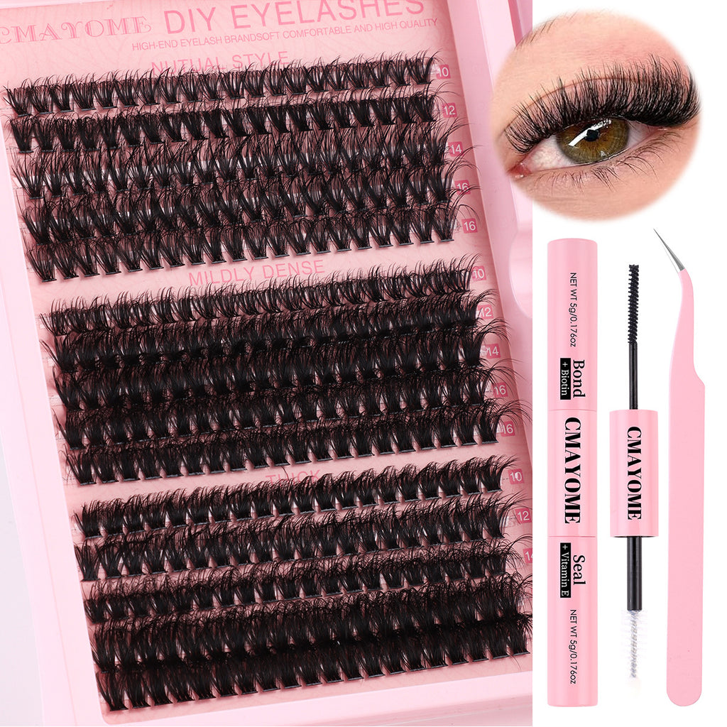 cluster lash extensions

segment lash kit

at-home lash extension

single cluster lashes

easy lash application

natural look falsies