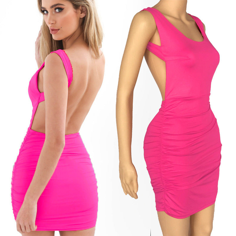 Slim fit halter cocktail dress