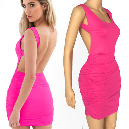Slim fit halter cocktail dress