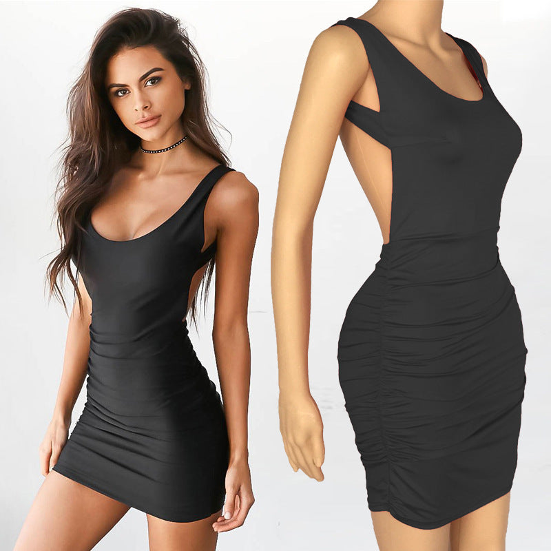 Slim fit halter cocktail dress