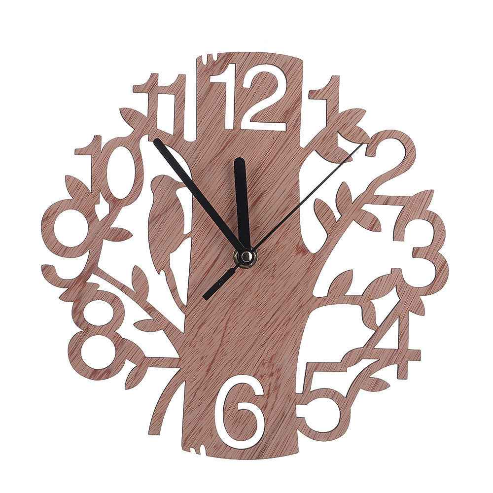 Simple Wooden Wall Clock For Bedroom Wall