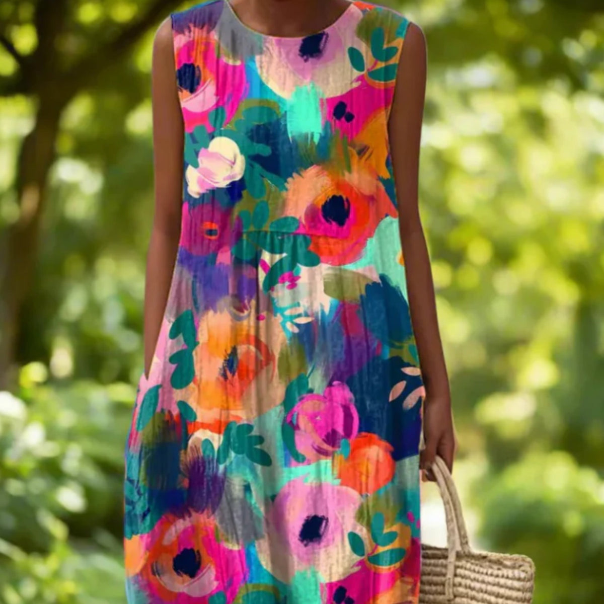 Sleeveless dress for women

Round neck summer dress

Loose fit casual dress

Women's beach dress

Flowy summer dress

Lightweight cotton dress

Casual A-line dress