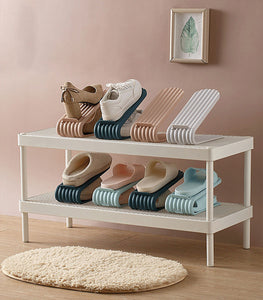 Storage Shoe Rack Durable Adjustable Shoe Organizer Footwear Support Slot Space Saving Cabinet Closet Shoe Box - FIFI LONDON