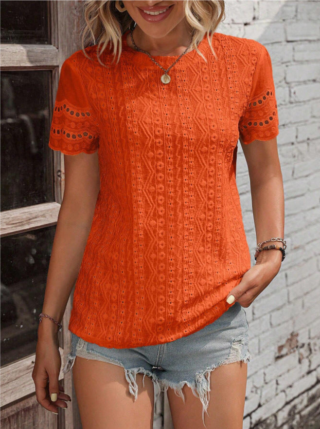 Women's V-Neck Shirt

Casual Short-Sleeve Top

Solid Color Summer Shirt

Lightweight Women's Tee

Everyday Casual Shirt

V-Neck Cotton T-Shirt

Summer Tops for Women