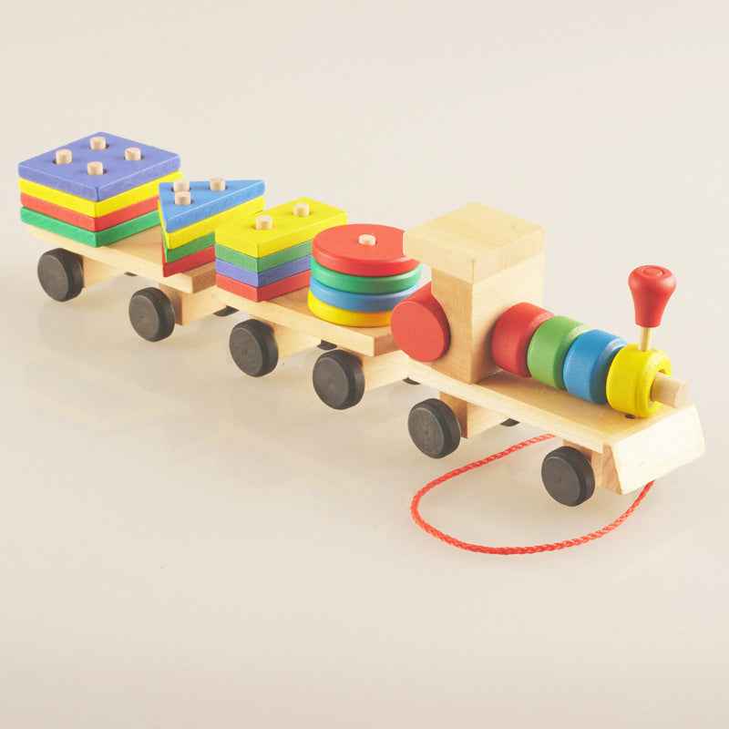 wooden train toy

three-section tractor toy

educational puzzle toy

toddler learning toy

kids wooden puzzle

pull-along wooden train

early development toys

Montessori train toy