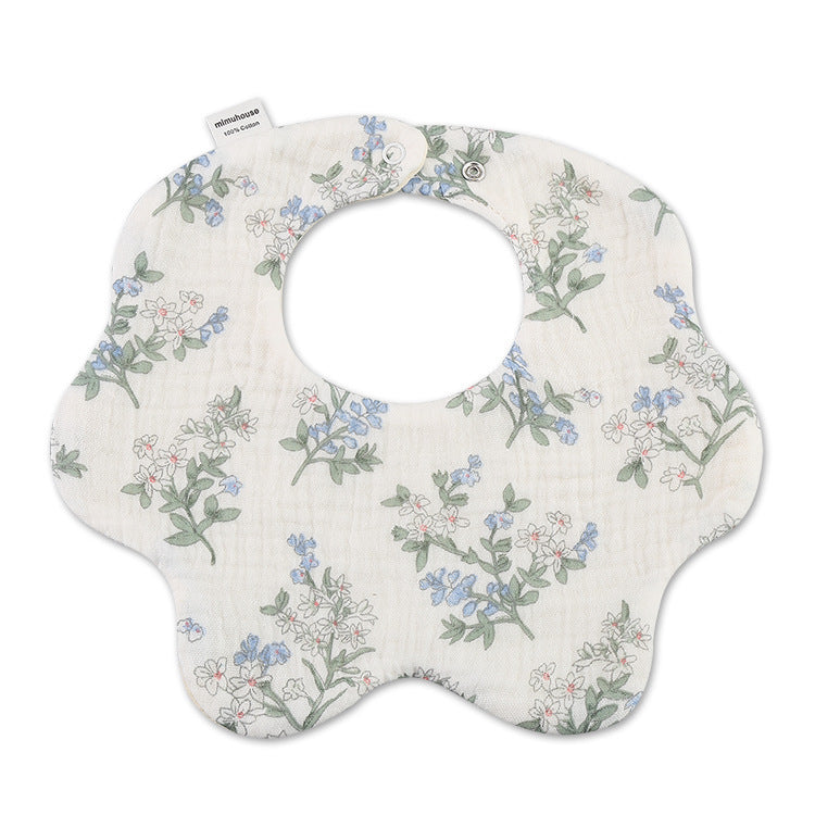 Cotton Simple Newborn Printing Drool Towel - FIFI LONDON