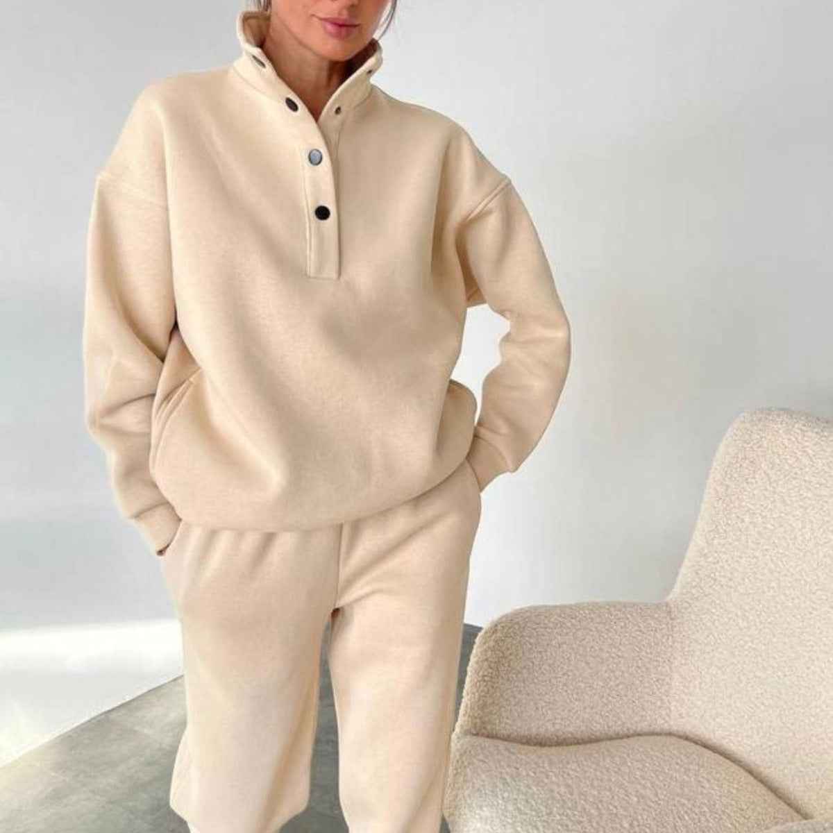 Warm hoodie and jogger set