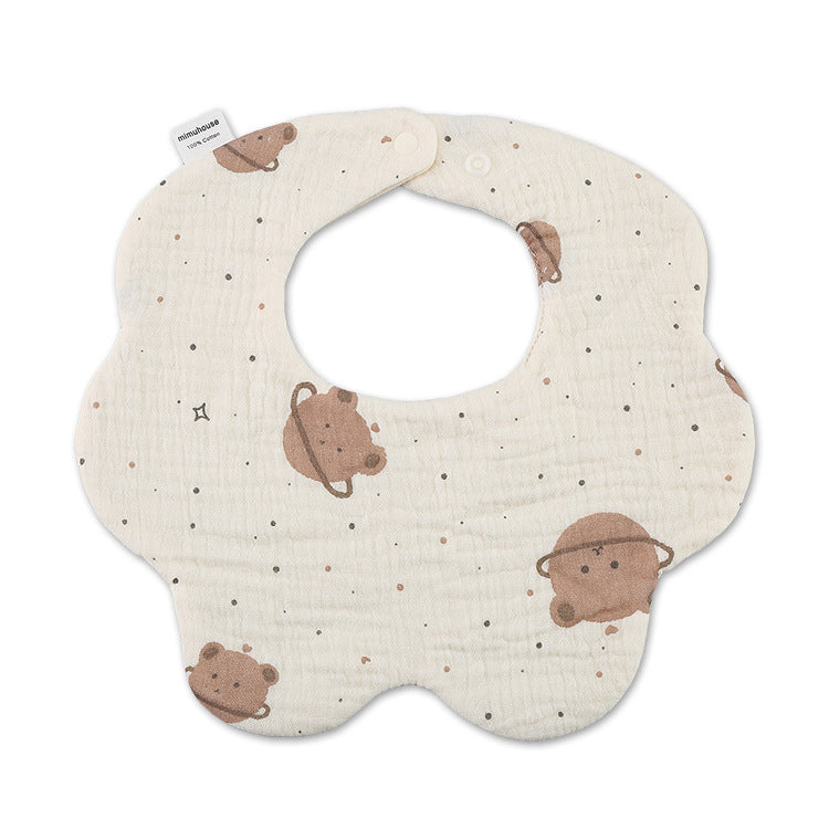 Cotton Simple Newborn Printing Drool Towel - FIFI LONDON