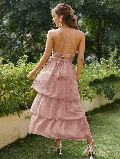 Stylish suspender dress