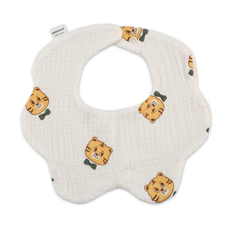 Cotton Simple Newborn Printing Drool Towel - FIFI LONDON
