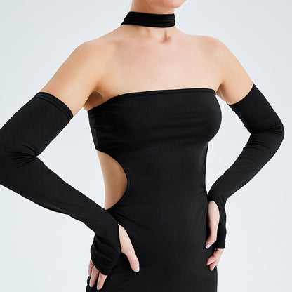 Chic off-shoulder party dress