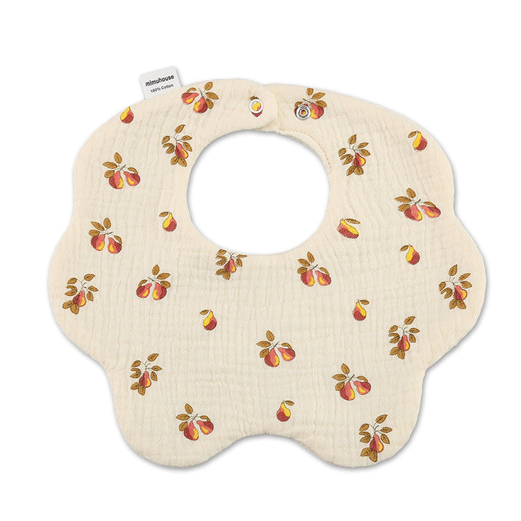 Cotton Simple Newborn Printing Drool Towel - FIFI LONDON