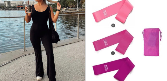 Slim Fit Hip Raise Jumpsuit shown front-on on model — Fifi London Summer collection