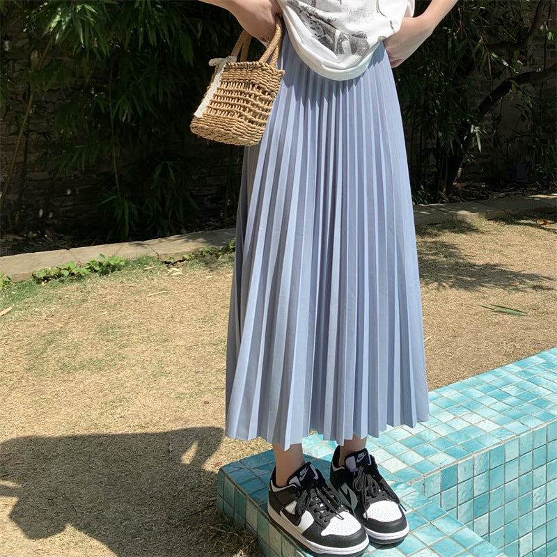 High waist pleated skirt