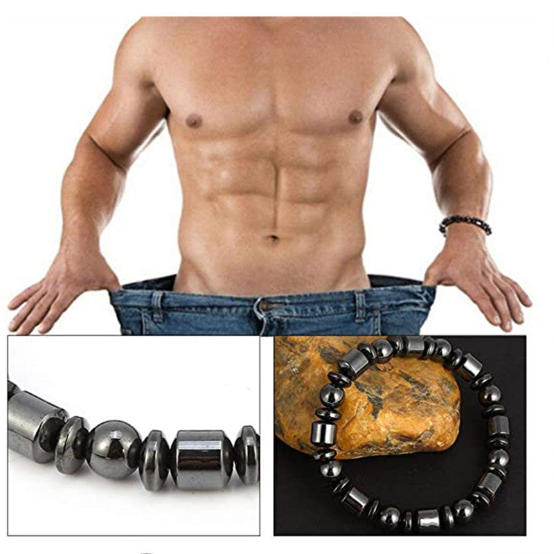 Weight Loss Magnet Bracelets For Women Men Pentagram Stone Magnetic Therapy Bracelets Pain Relief Slimming Health Jewelry - FIFI LONDON