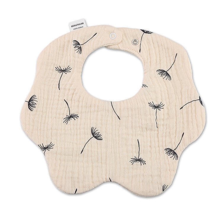 Cotton Simple Newborn Printing Drool Towel - FIFI LONDON