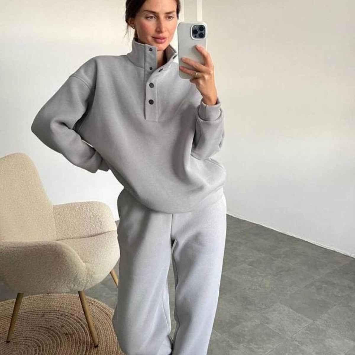 Warm hoodie and jogger set