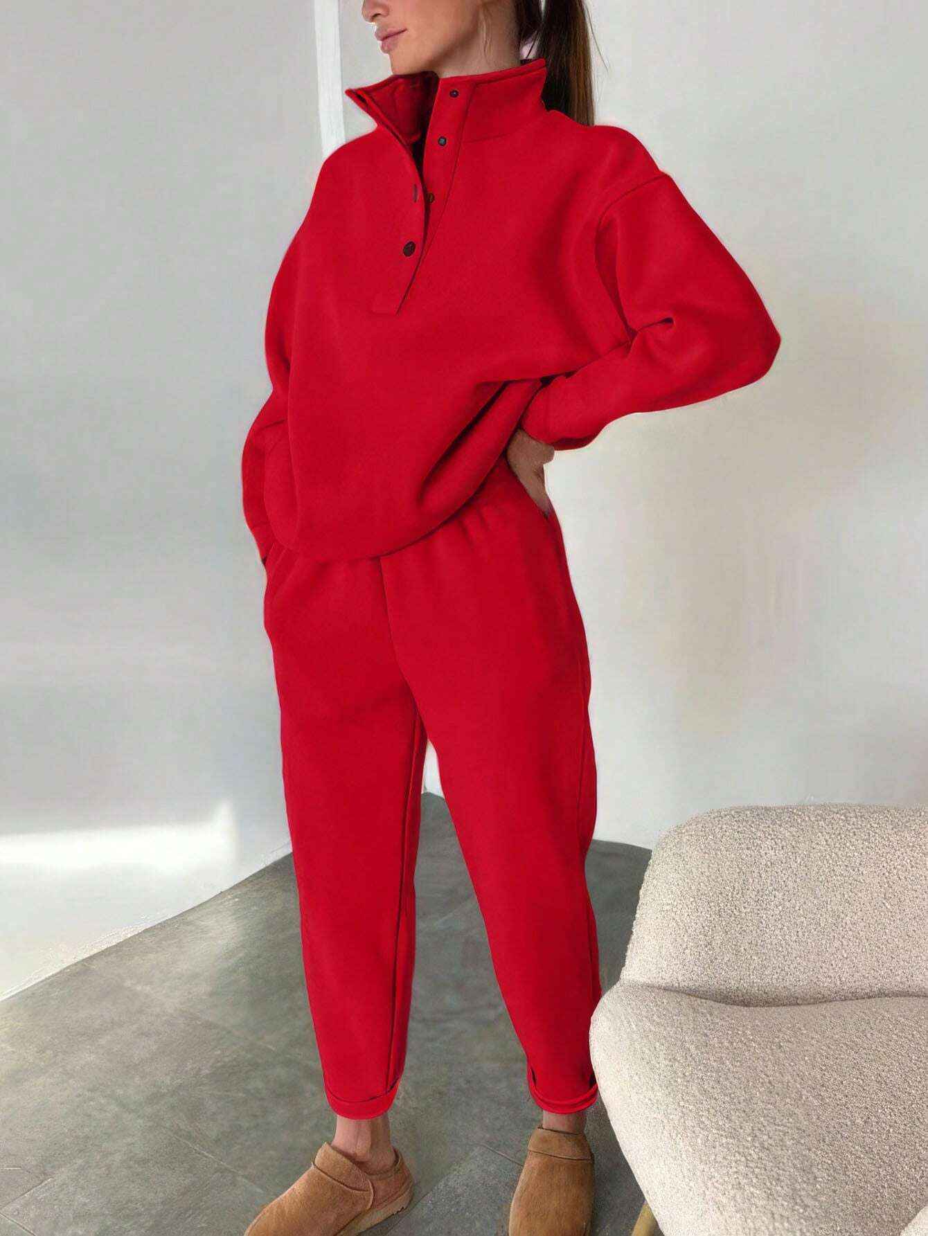 Warm hoodie and jogger set