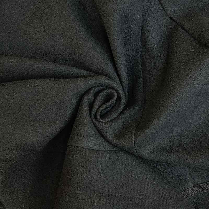 Women's Round Neck Pure Color All-matching Woolen Short Jacket