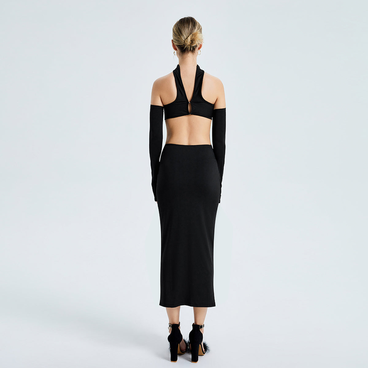 Chic off-shoulder party dress