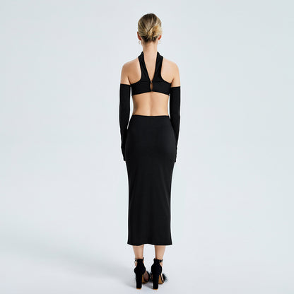 Chic off-shoulder party dress