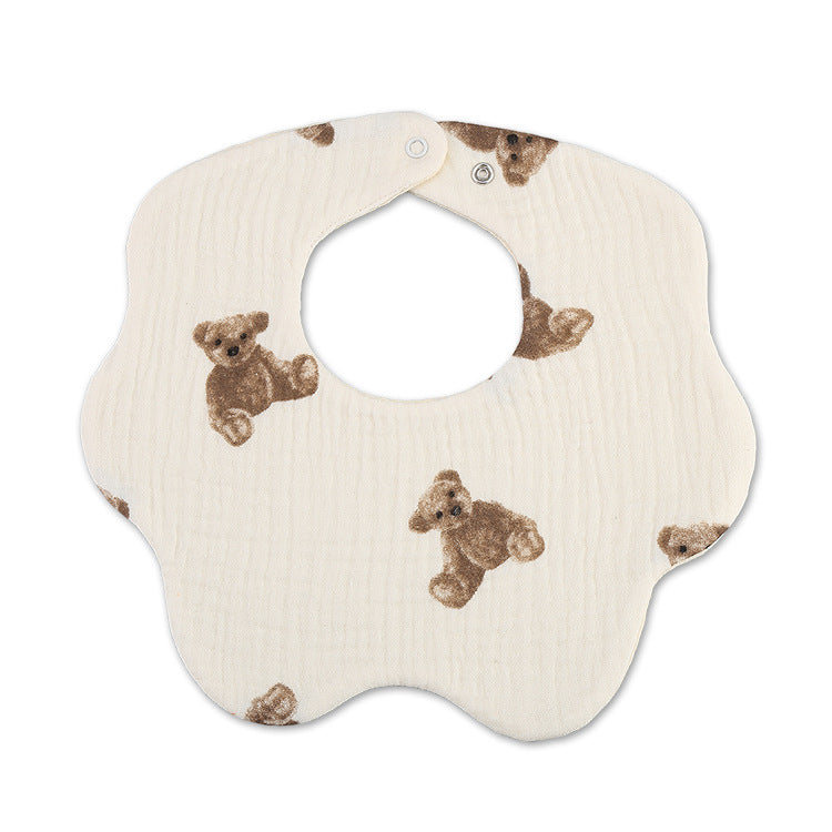 Cotton Simple Newborn Printing Drool Towel - FIFI LONDON