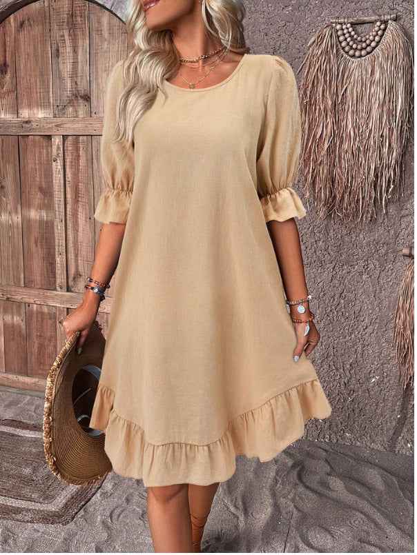 Casual loose short sleeve dress