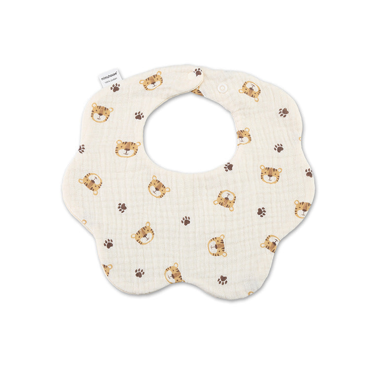 Cotton Simple Newborn Printing Drool Towel - FIFI LONDON