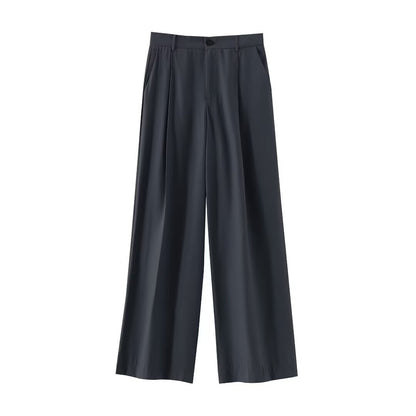 Women’s Casual Draped Pants shown front-on on model — Fifi London Summer collection