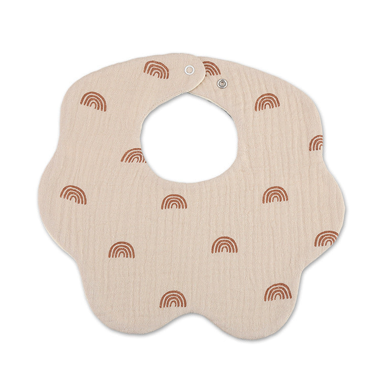 Cotton Simple Newborn Printing Drool Towel - FIFI LONDON