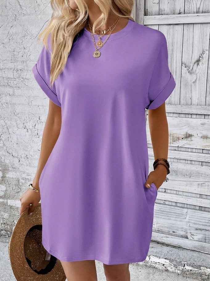 Casual loose short sleeve dress 