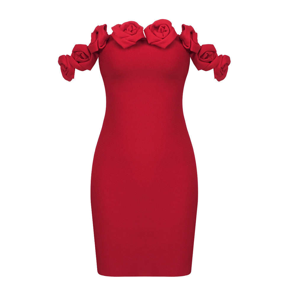 Floral Bardot midi dress