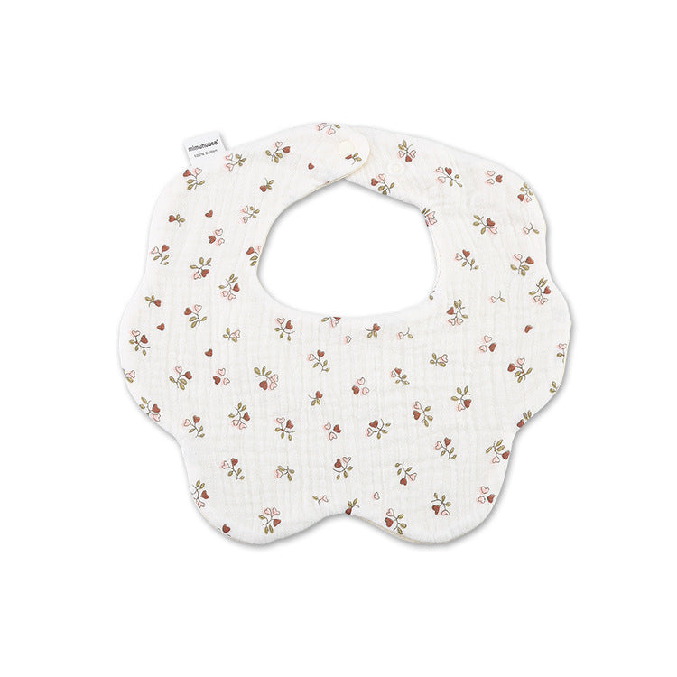 Cotton Simple Newborn Printing Drool Towel - FIFI LONDON