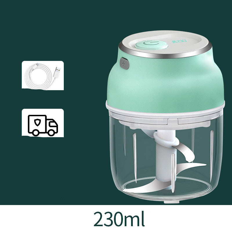 Portable Electric Mini Garlic Cutter Masher Vegetable Fruit Meat Food Chopper Grinder - FIFI LONDON